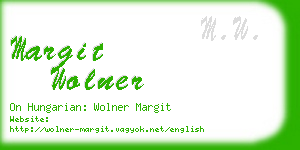 margit wolner business card